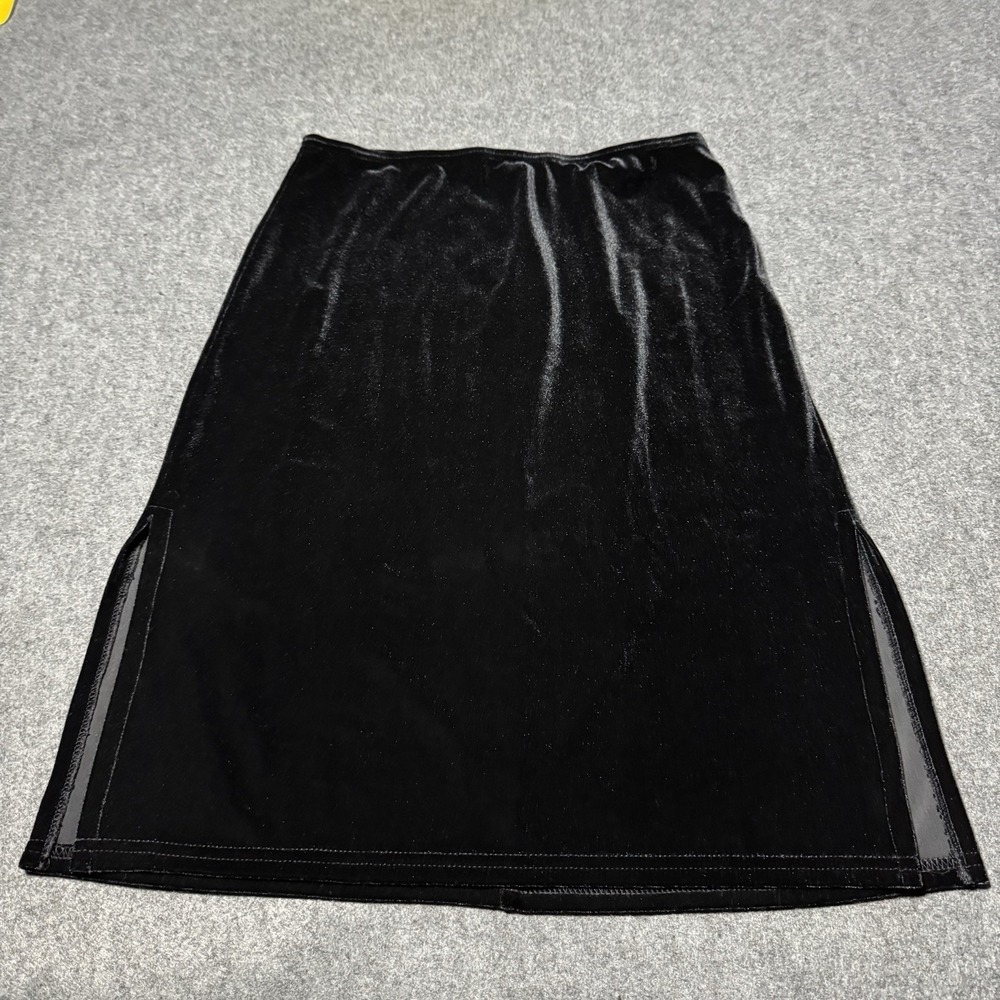 VTG 90s Luna Chix Velvet‎ Side Slit Skirt Size M Grunge Goth Whimsy